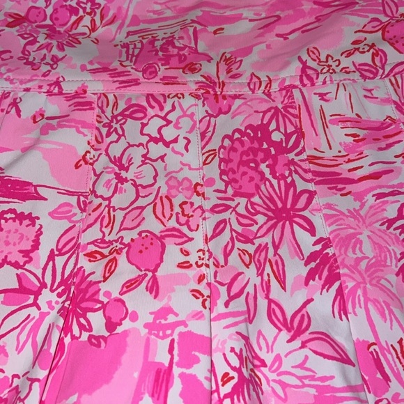 Lilly Pulitzer UPF 50+ Luxletic Annora Skort Peony Pink Seaside Scene large NWT - Picture 7 of 11